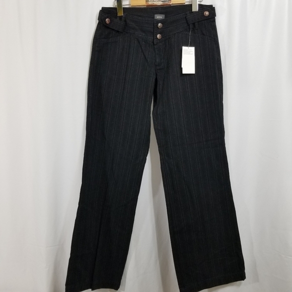 MEXX striped double button new size 8 cotton polyester blend pants - Picture 2 of 11